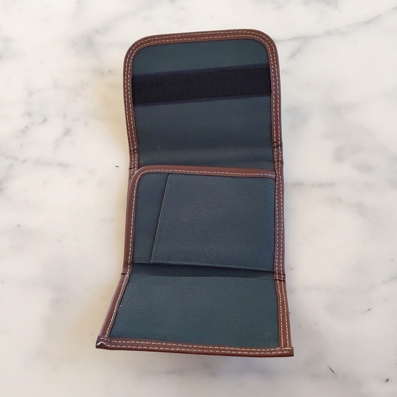 Vintage 1990s Sanrio KerokeroKeroppi Fabric with Leather Trim Folded Wallet. - Picture 4 of 5